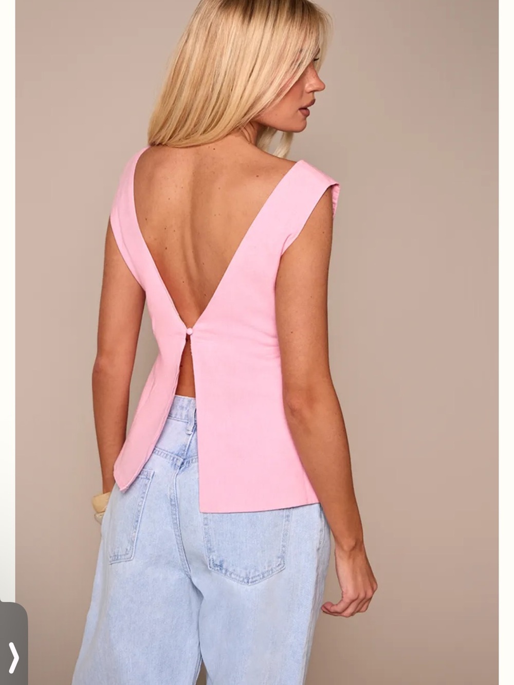 PrettyLittleThing Pastel Pink V-Back Tank Top
